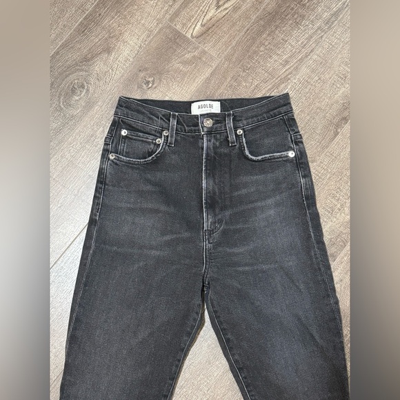 AGOLDE Pinch Waist Skinny Jeans - vintage black wash - size 24 - Picture 2 of 8